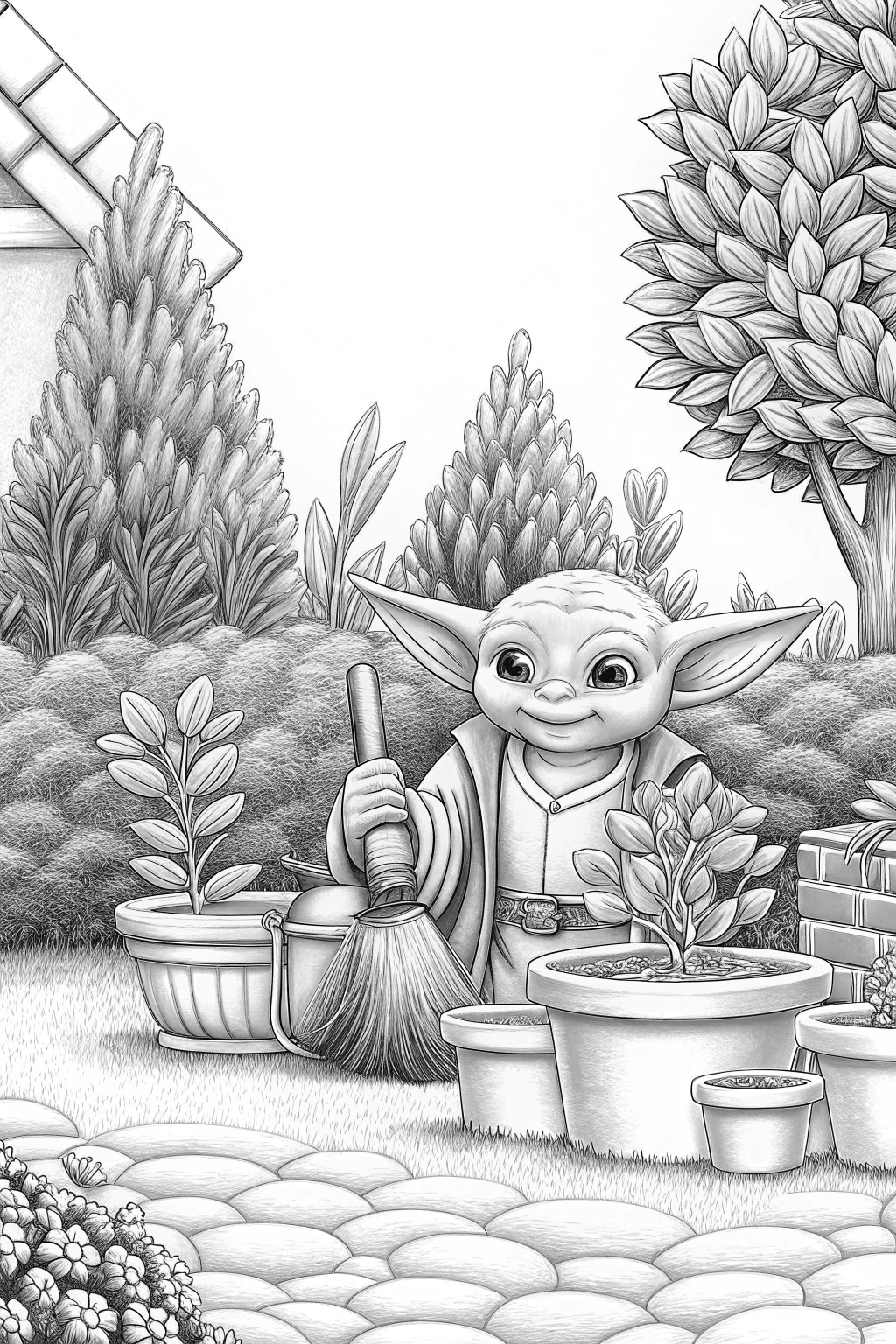 baby yoda coloring pages