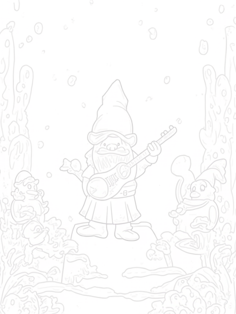 gnome coloring pages
