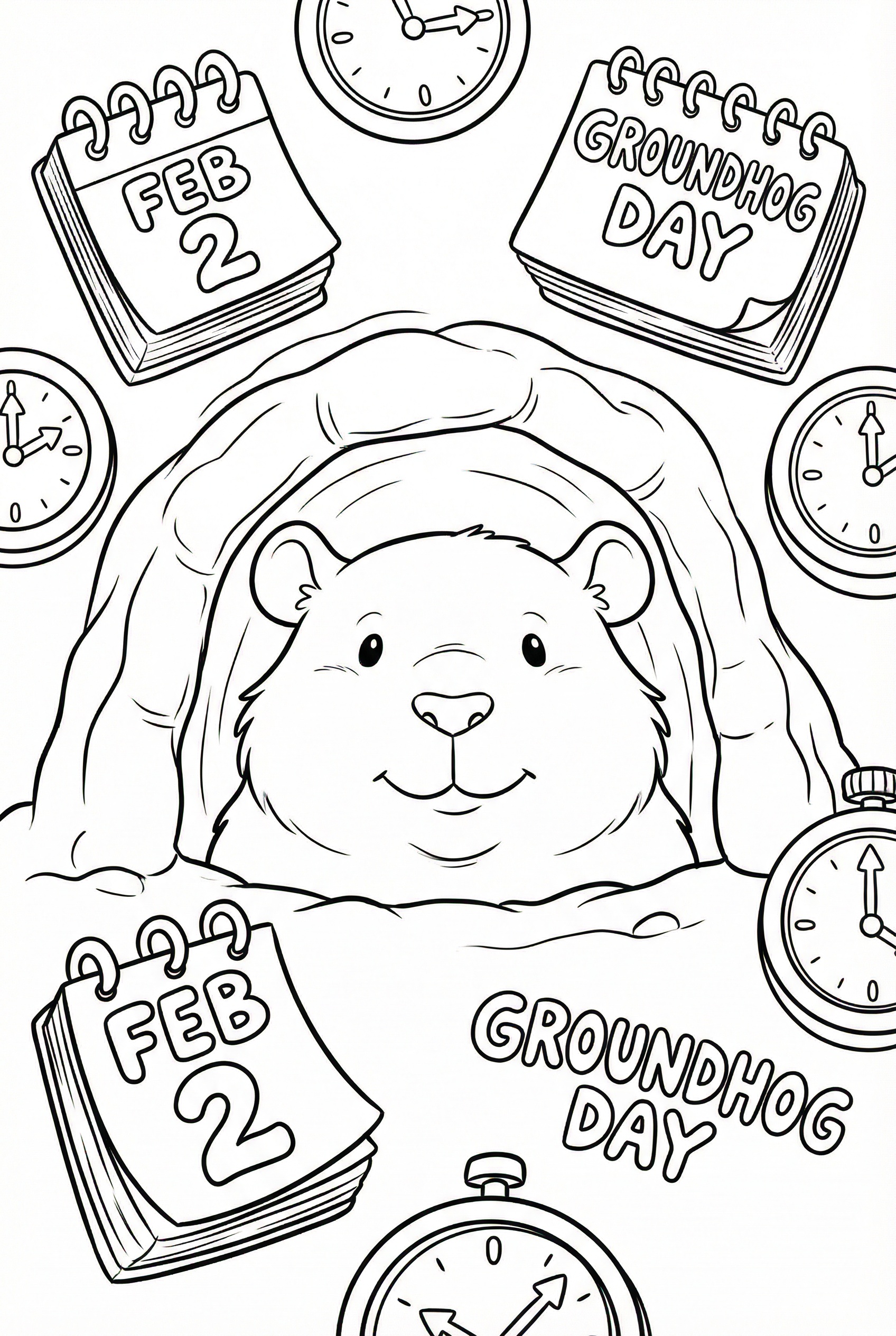 february coloring pages