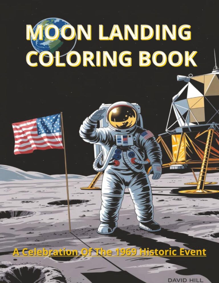 Moon Landing Coloring Book on Amazon