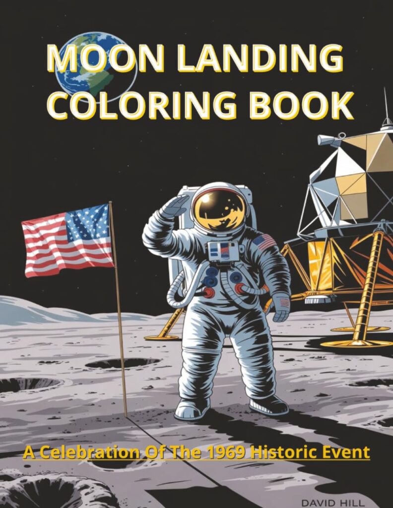 Moon Landing Coloring Book on Amazon